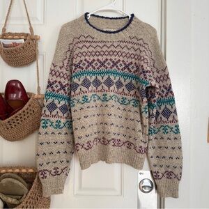 Vintage REI Wool Nordic Knitted Sweater